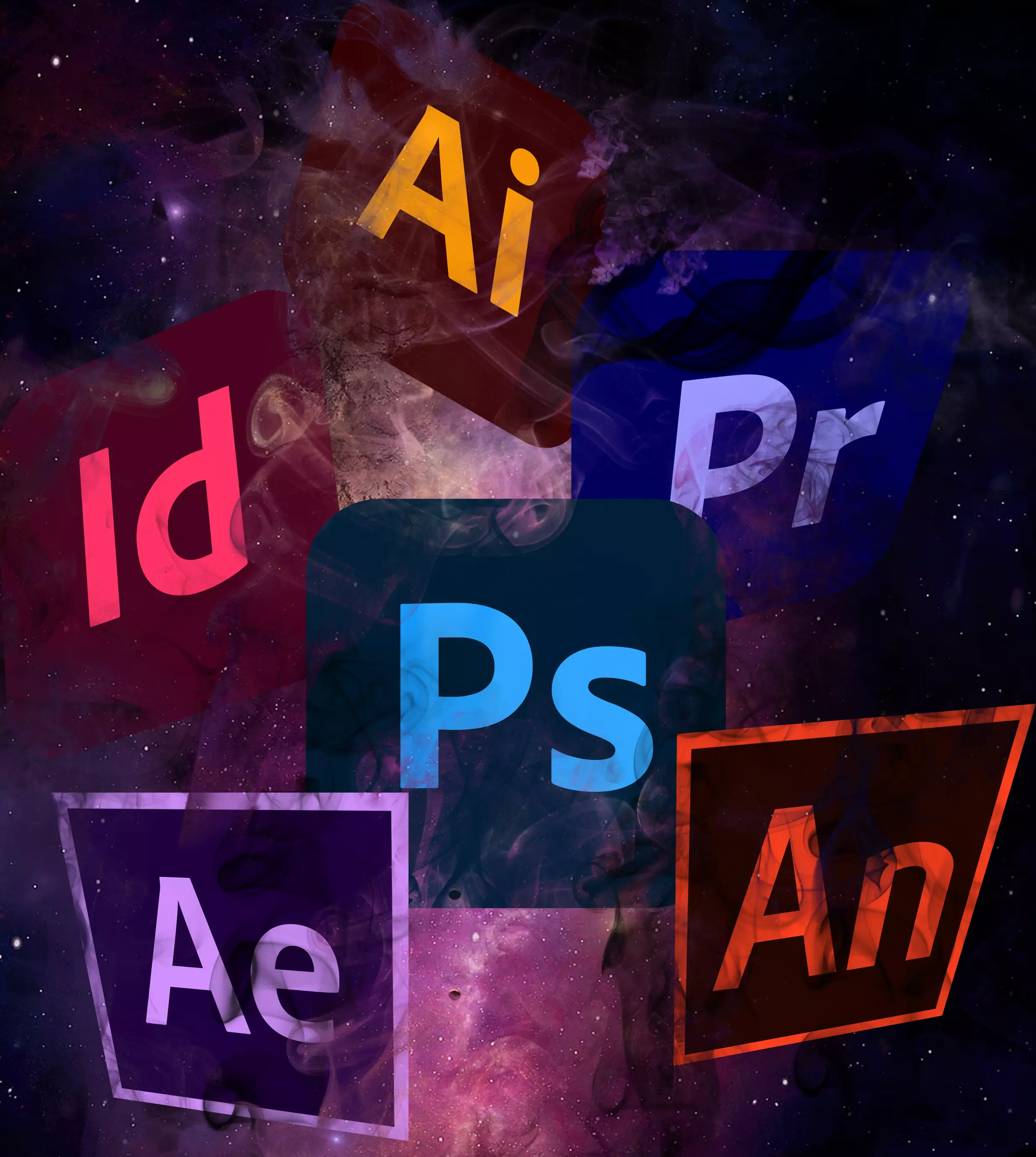 adobe logos in space
